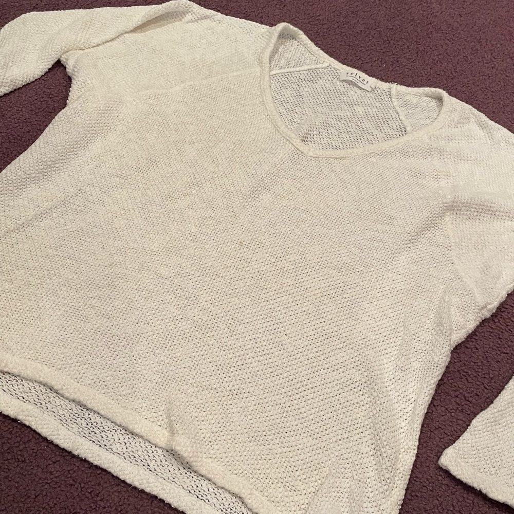 White knit sweater